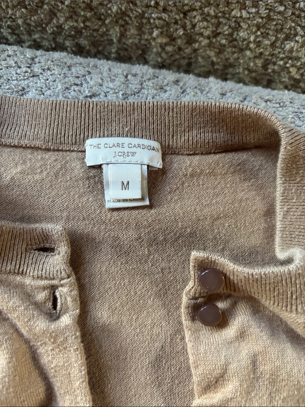 J. Crew Camel Button-Front Women's Cardigan - Picture 2 of 10